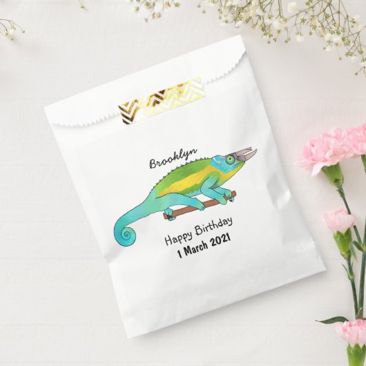 Jackson's chameleon cartoon bedankzakje (Gezegeld)