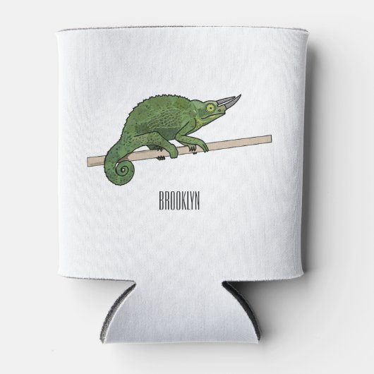 Jackson's chameleon cartoon blikjeskoeler (Voorkant)