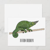 Jackson's chameleon cartoon briefkaart (Voorkant / Achterkant)