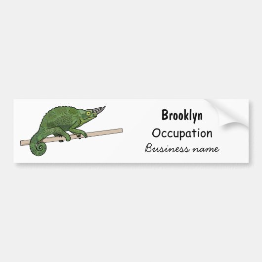 Jackson's chameleon cartoon bumpersticker (Voorkant)