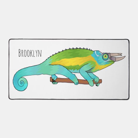 Jackson's chameleon cartoon bureaumat (Voorkant)