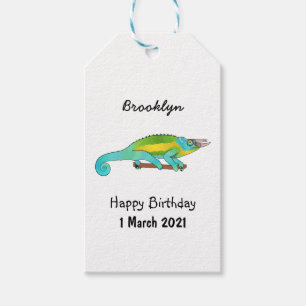Jackson's chameleon cartoon cadeaulabel