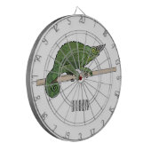 Jackson's chameleon cartoon dartbord (Voorkant Links)