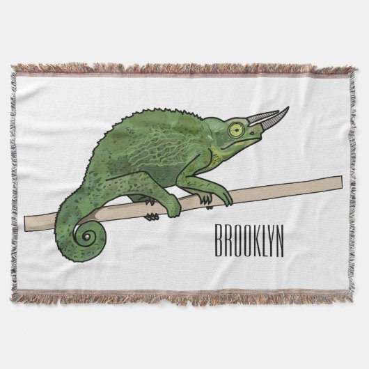 Jackson's chameleon cartoon deken (Voorkant)
