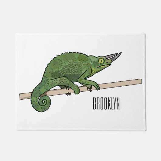 Jackson's chameleon cartoon deurmat (Voorkant)