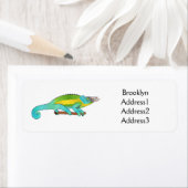 Jackson's chameleon cartoon etiket (Insitu)