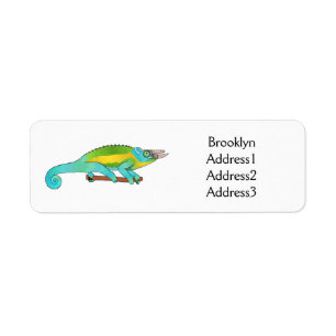 Jackson's chameleon cartoon etiket