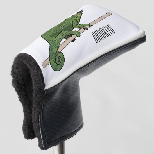 Jackson's chameleon cartoon golfheadcover (3/4 voorkant)