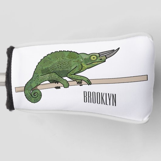 Jackson's chameleon cartoon golfheadcover (Voorkant)
