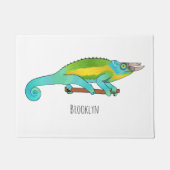 Jackson's chameleon cartoon illustration  deurmat (Voorkant)
