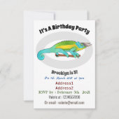 Jackson's chameleon cartoon kaart (Voorkant)