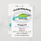 Jackson's chameleon cartoon kaart (Voorkant / Achterkant)