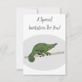 Jackson's chameleon cartoon kaart (Achterkant)