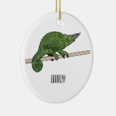 Jackson's chameleon cartoon keramisch ornament (Rechts)