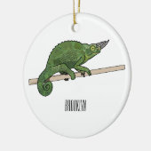 Jackson's chameleon cartoon keramisch ornament (Links)