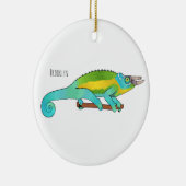 Jackson's chameleon cartoon keramisch ornament (Rechts)