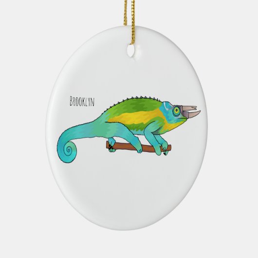 Jackson's chameleon cartoon keramisch ornament (Rechts)