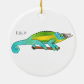 Jackson's chameleon cartoon keramisch ornament (Achterkant)