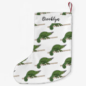 Jackson's chameleon cartoon kleine kerstsok (Achterkant)
