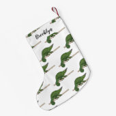 Jackson's chameleon cartoon kleine kerstsok (Achterkant (Hangend))