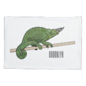 Jackson's chameleon cartoon kussensloop (Achterkant)