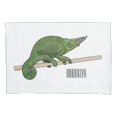 Jackson's chameleon cartoon kussensloop (Voorkant)