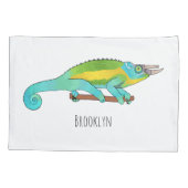 Jackson's chameleon cartoon kussensloop (Achterkant)