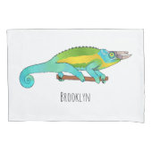 Jackson's chameleon cartoon kussensloop (Voorkant)