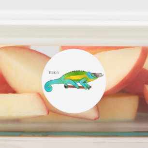 Jackson's chameleon cartoon labels