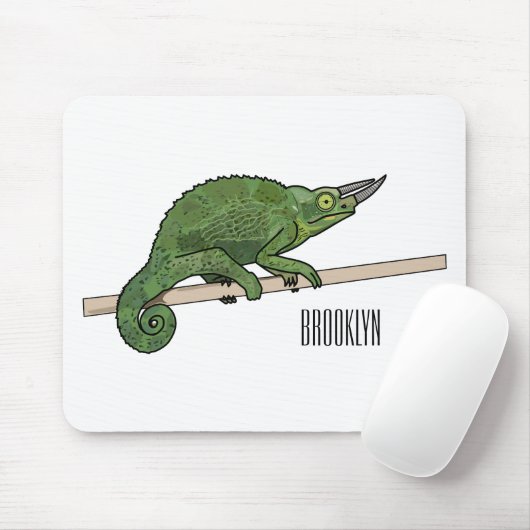 Jackson's chameleon cartoon muismat (Met muis)