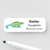 Jackson's chameleon cartoon naamplaatje (In situ)