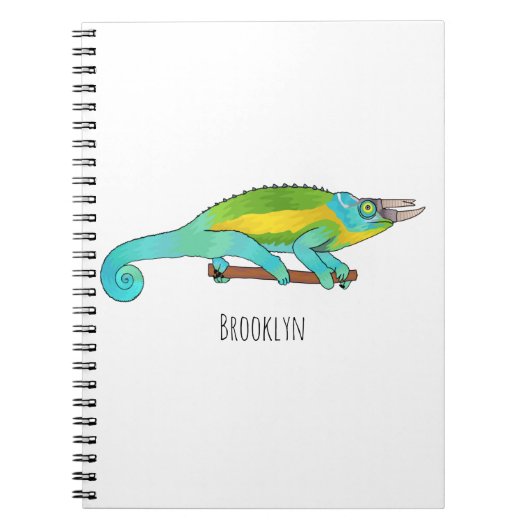 Jackson's chameleon cartoon notitieboek (Voorkant)