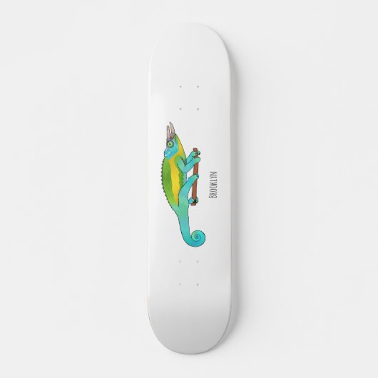 Jackson's chameleon cartoon persoonlijk skateboard (Voorkant)