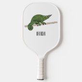 Jackson's chameleon cartoon pickleball paddle (Achterkant)
