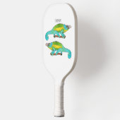 Jackson's chameleon cartoon pickleball paddle (Links)