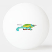 Jackson's chameleon cartoon pingpongbal (Achterkant)