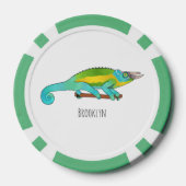 Jackson's chameleon cartoon poker chips (Achterkant)