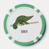 Jackson's chameleon cartoon poker chips (Achterkant)