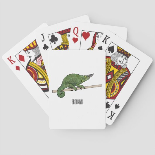 Jackson's chameleon cartoon pokerkaarten (Achterkant)