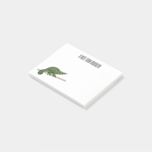 Jackson's chameleon cartoon post-it® notes (Schuin)