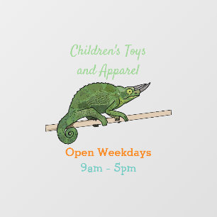 Jackson's chameleon cartoon raamsticker