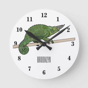 Jackson's chameleon cartoon ronde klok