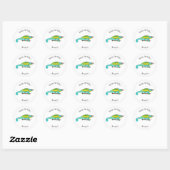 Jackson's chameleon cartoon ronde sticker (Vel)