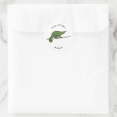 Jackson's chameleon cartoon ronde sticker (Tas)