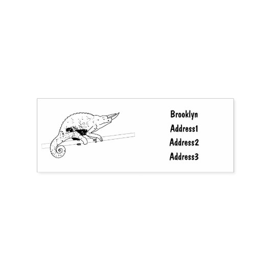 Jackson's chameleon cartoon rubberstempel (Afrduk)