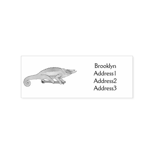 Jackson's chameleon cartoon rubberstempel (Afrduk)
