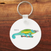 Jackson's chameleon cartoon sleutelhanger (Voorkant)