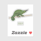 Jackson's chameleon cartoon sticker (Vel)