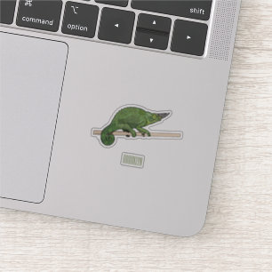 Jackson's chameleon cartoon sticker