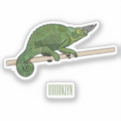 Jackson's chameleon cartoon sticker (Voorkant)